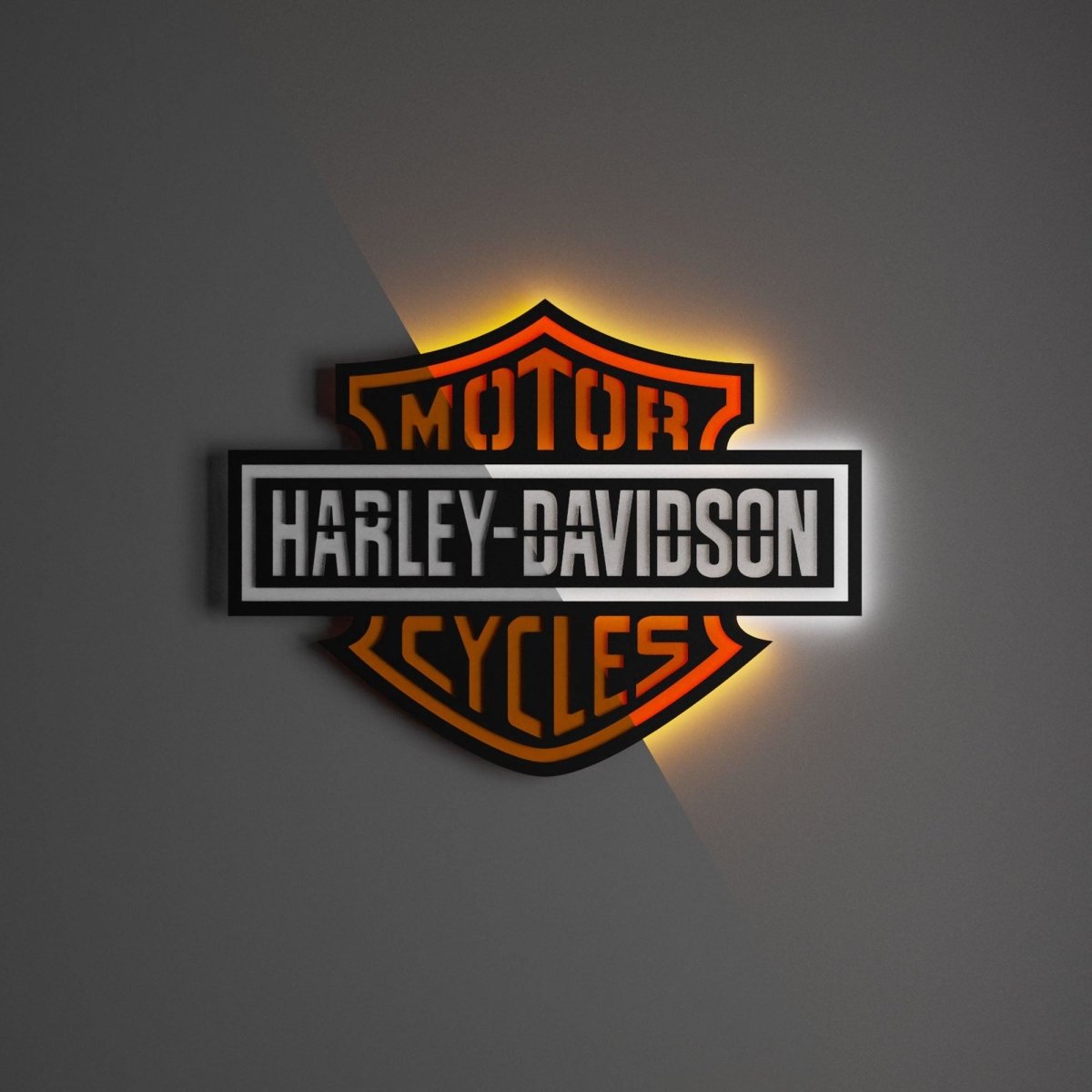Harley Davidson Colored Wall Sign - Kutalp