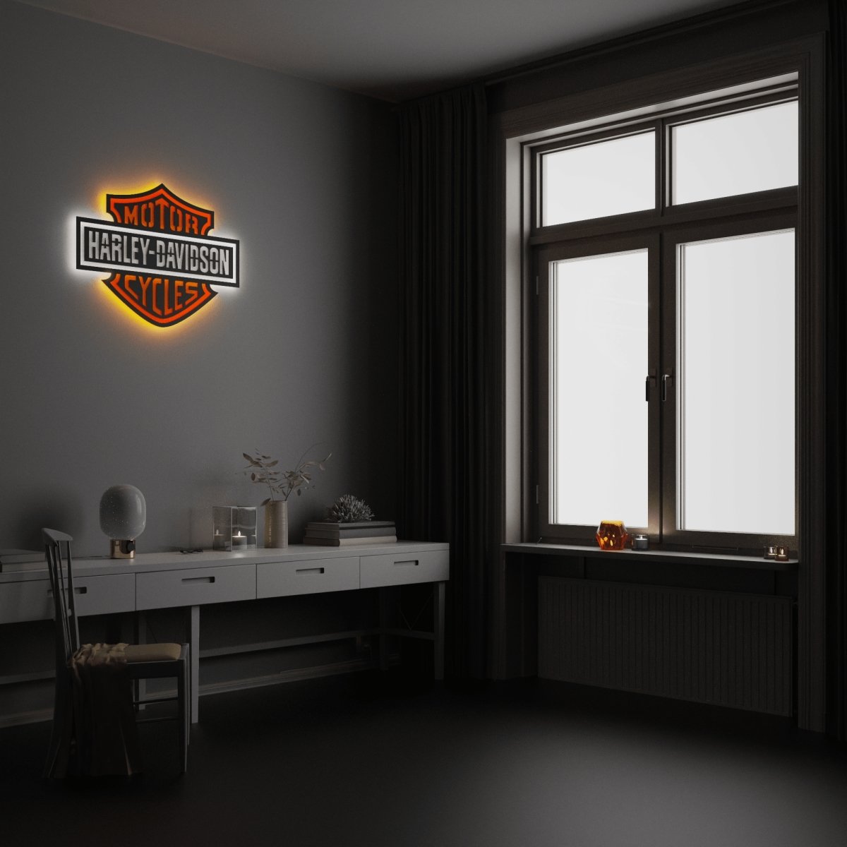 Harley Davidson Colored Wall Sign - Kutalp