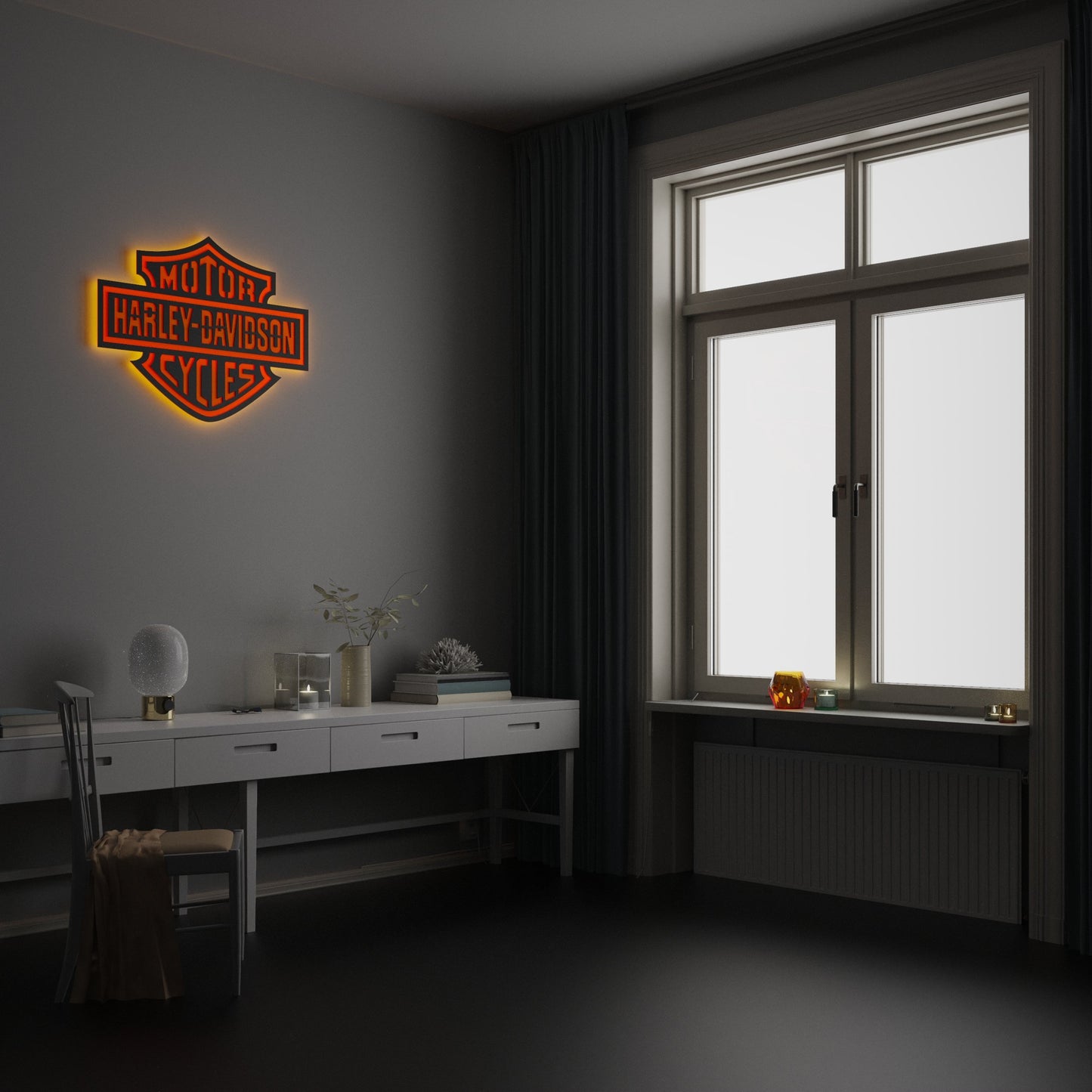 Harley Davidson Colored Wall Sign - Kutalp