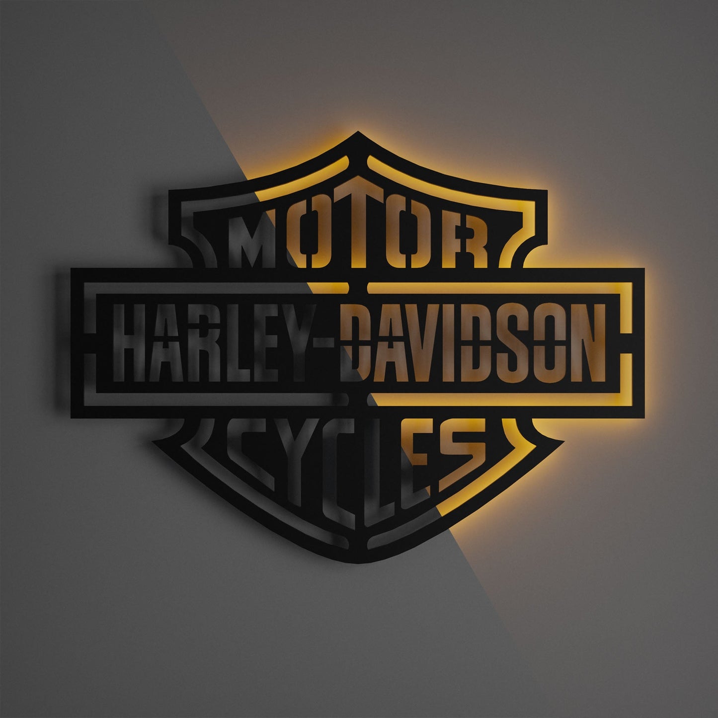 Harley Davidson Orange Wall Sign - Kutalp
