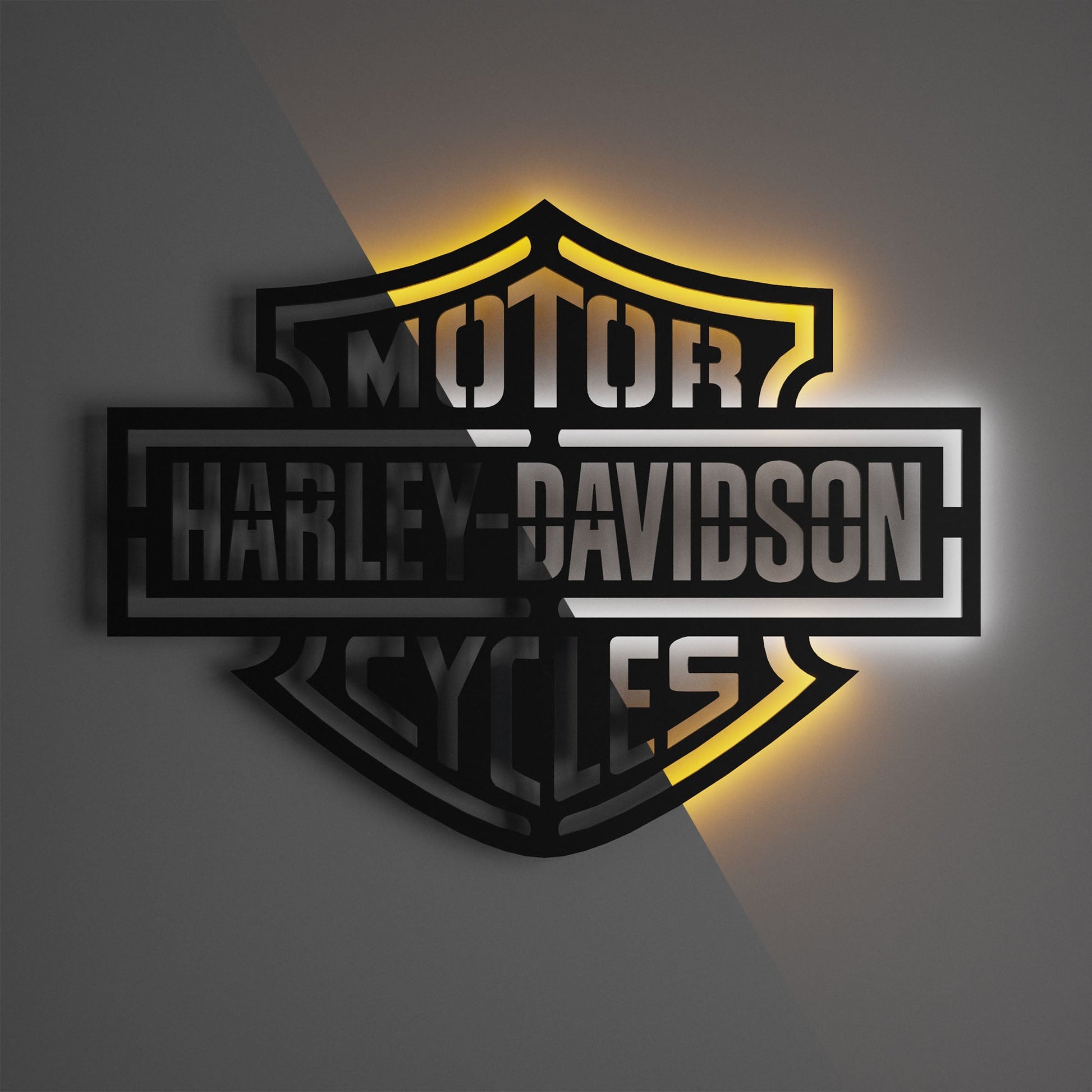 Harley Davidson Orange Wall Sign - Kutalp