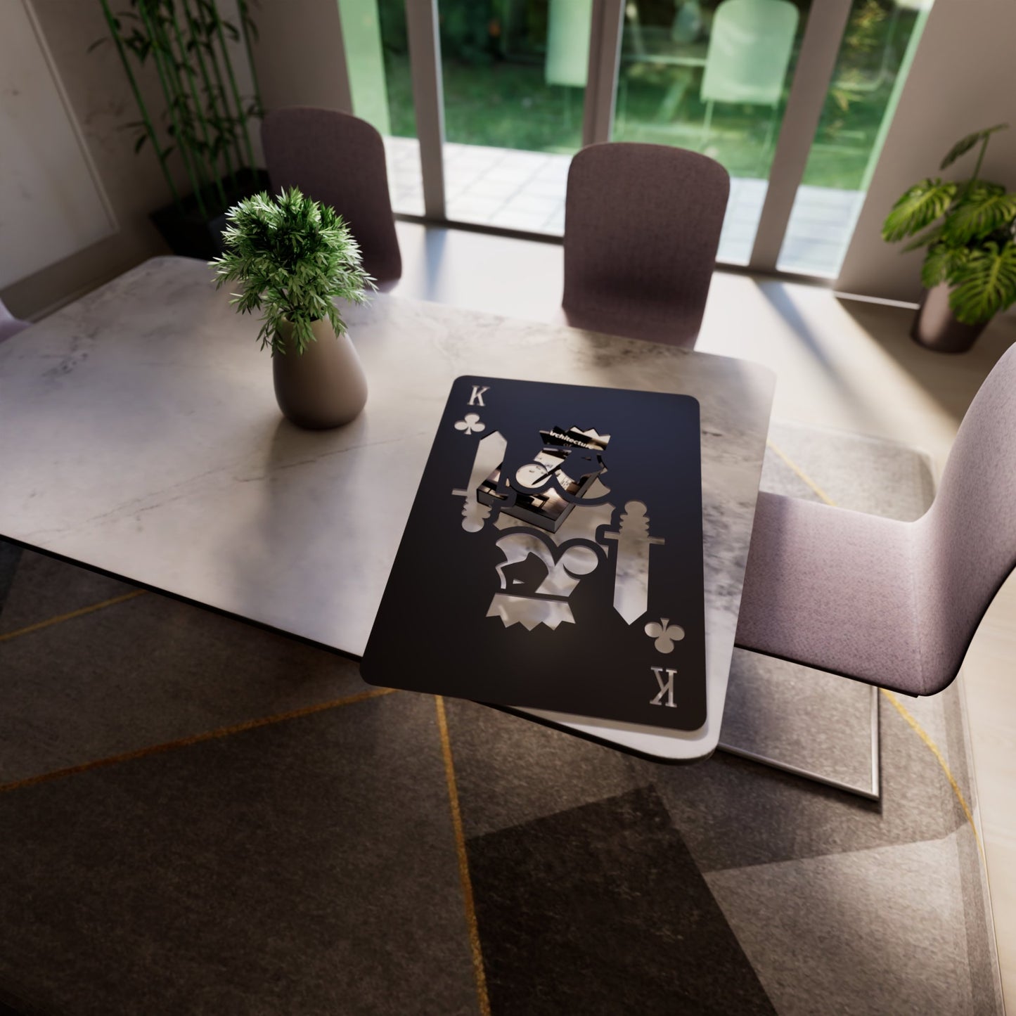 King of Clubs RGB Led Wall Sign: Playing Cards - Kutalp