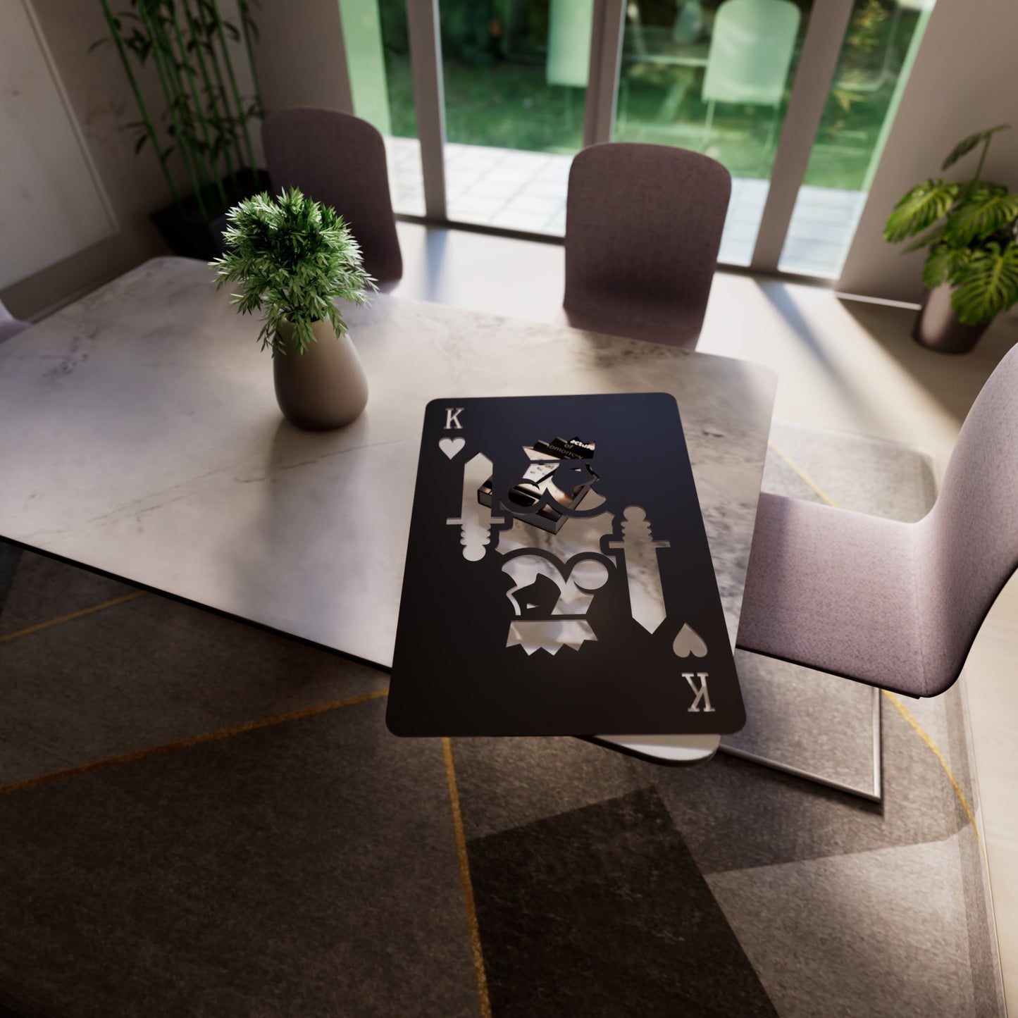 King of Hearts RGB Led Wall Sign: Playing Cards - Kutalp