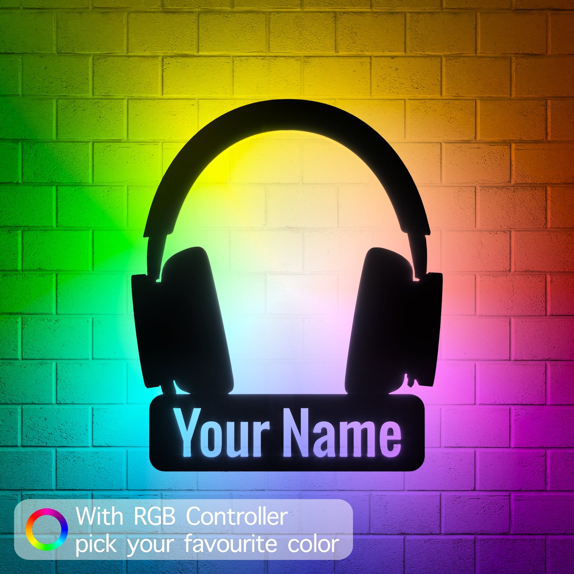 Microsoft Xbox Headset RGB Led Wall Sign Personalized - Kutalp