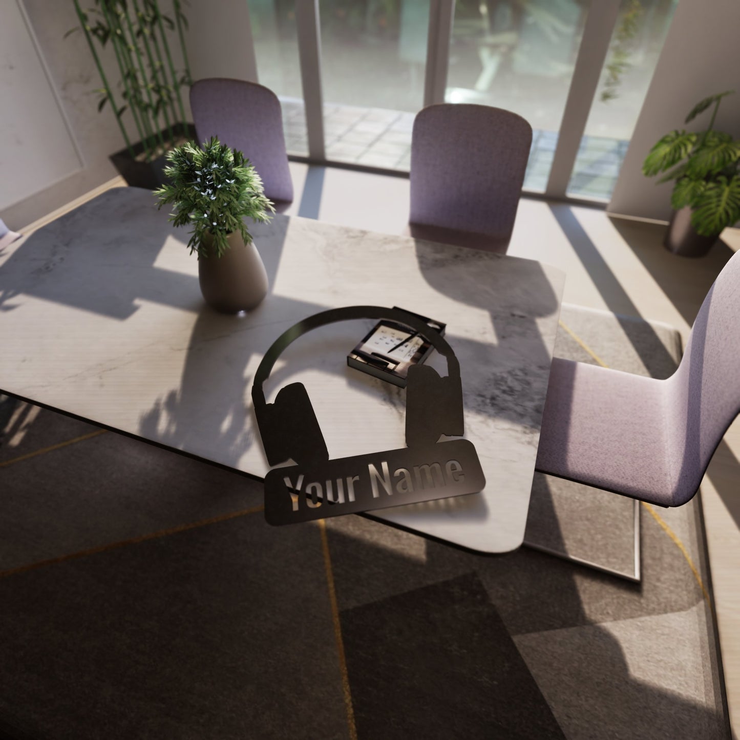 Wireless Headphone RGB Led Wall Sign Personalized - Kutalp